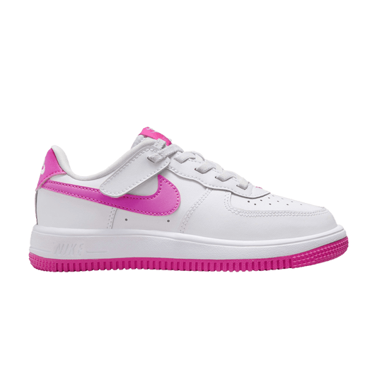 Nike Force 1 Low EasyOn White Laser Fuchsia (PS)