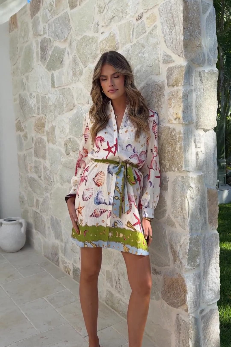 Long Sleeve A-Line Resort Dress