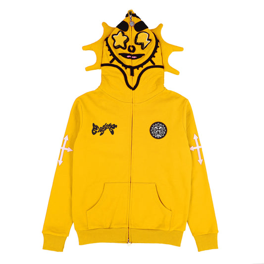 Glo Man Full Zip Hoodie (Yellow)
