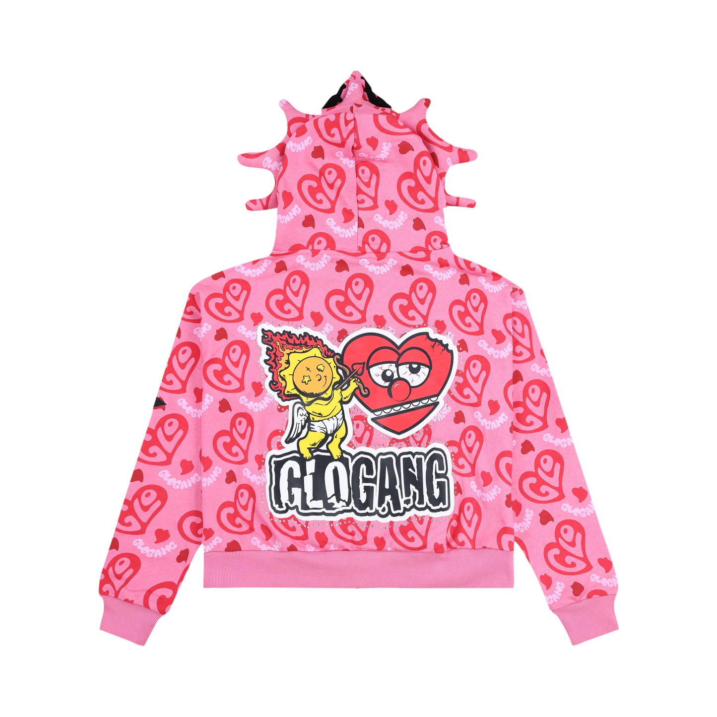 I Heart Glo Full Zip Hoodie (Pink)