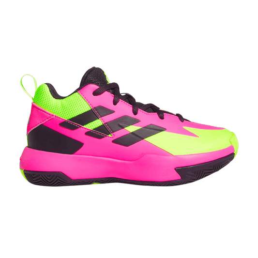 adidas Cross 'Em Up Select Mid Lucid Pink Aurora Black Lucid Lemon (PS)