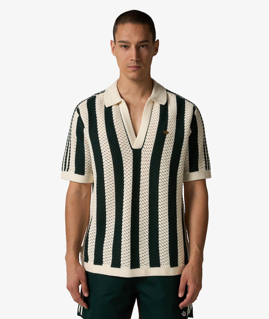 adidas Knit Polo Shirt x CLOT by Edison Chen - Dark Green