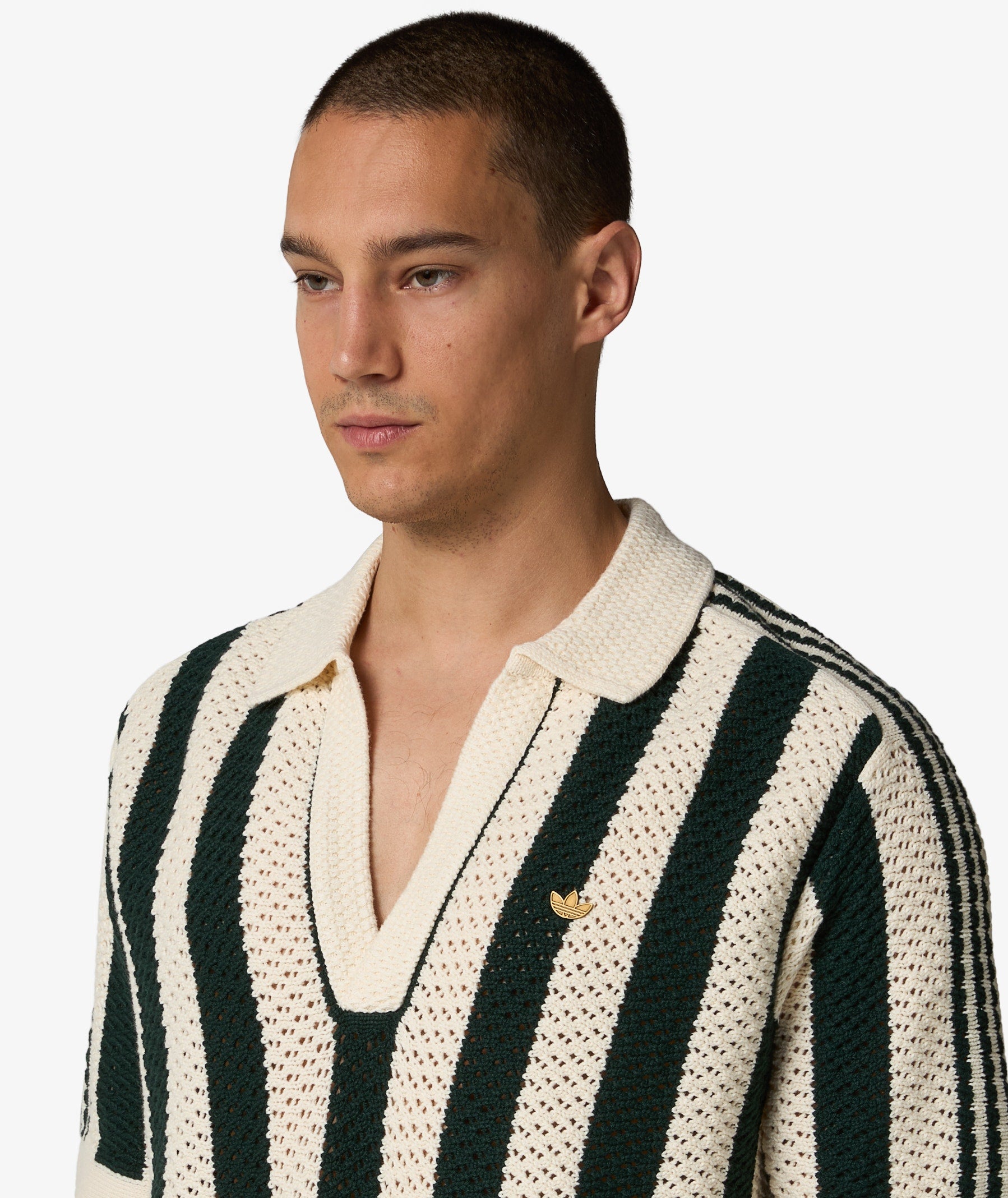 adidas Knit Polo Shirt x CLOT by Edison Chen - Dark Green