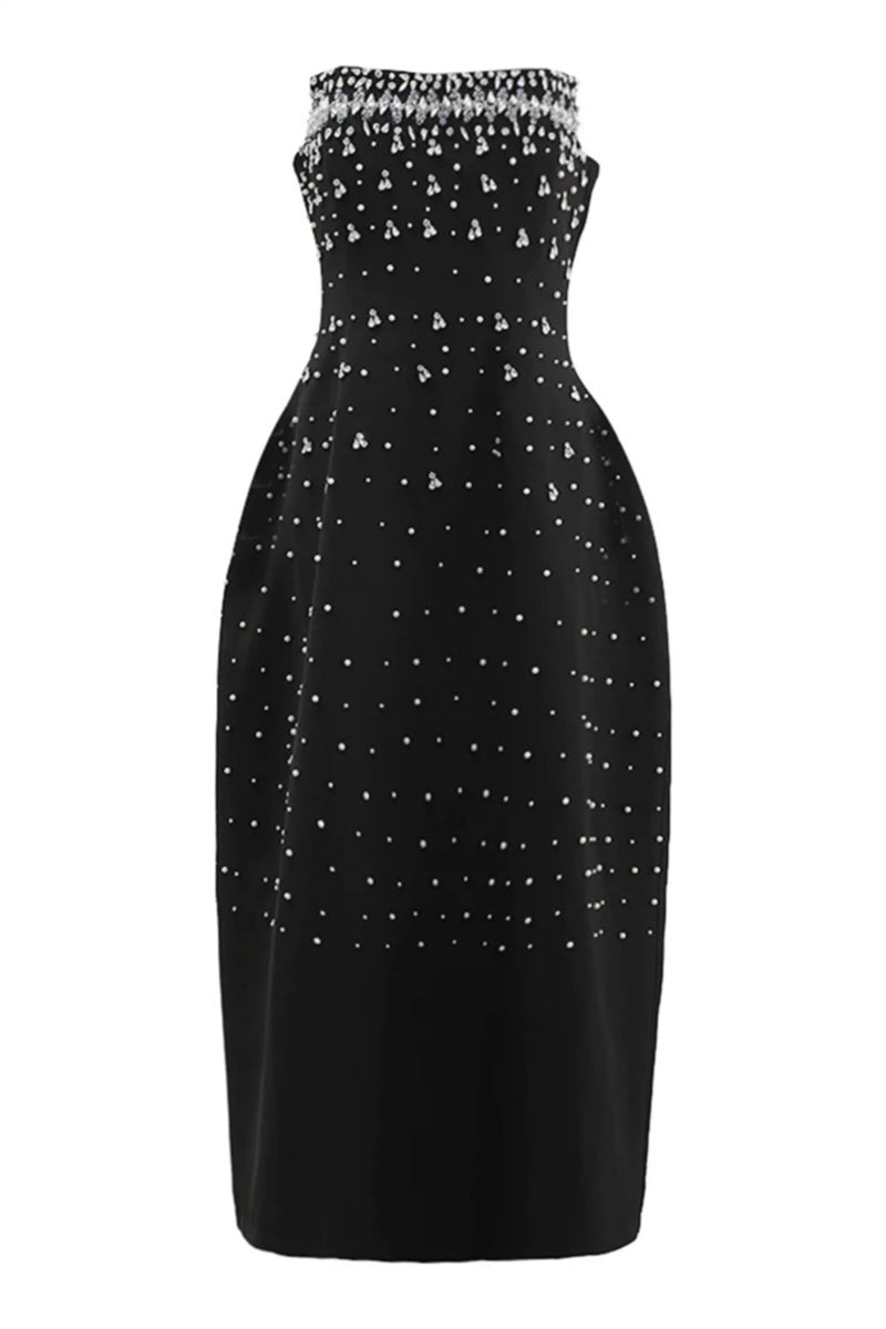 Verna Crystal-embellished Sleeveless Midi Dress