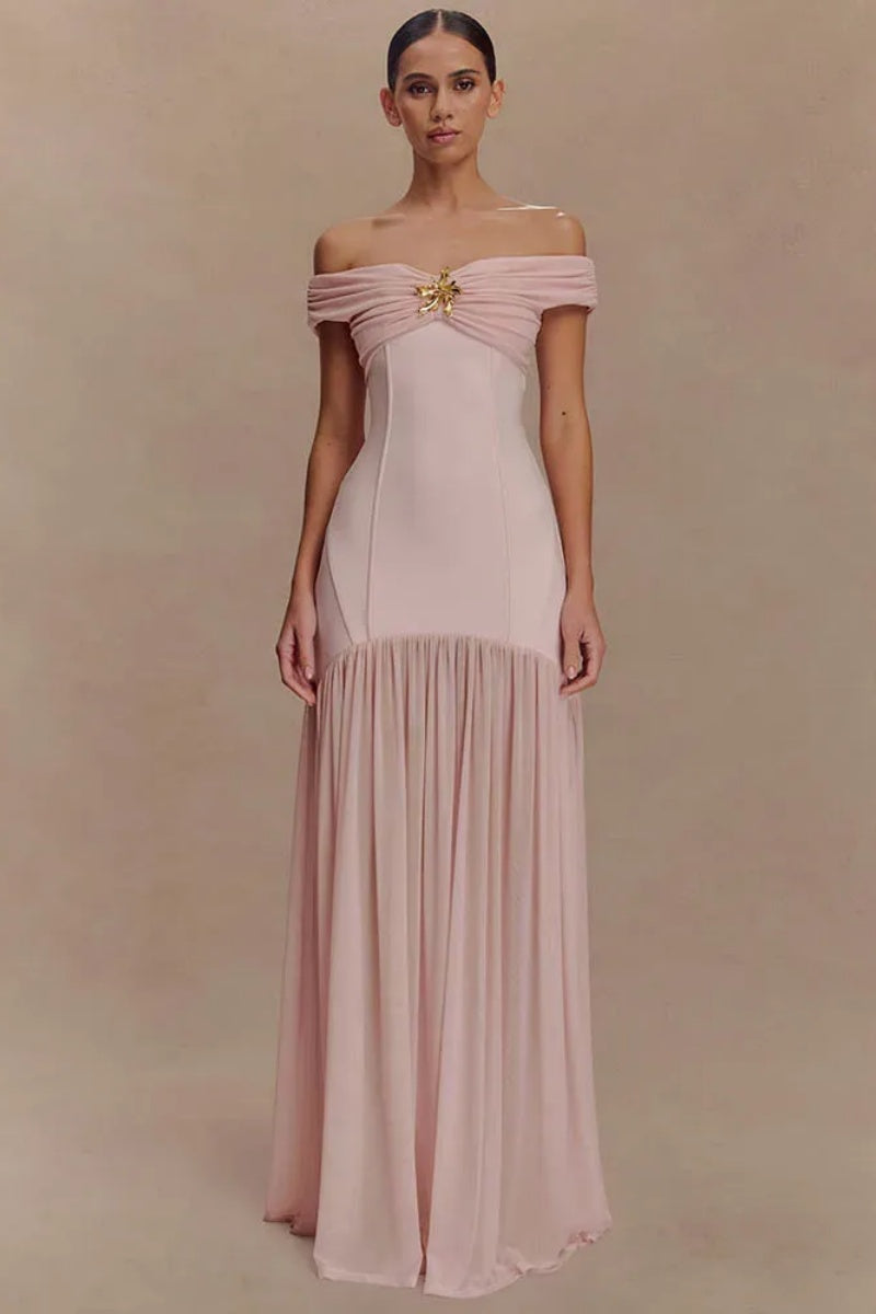 Off-Shoulder Backless Sexy Maxi Dress