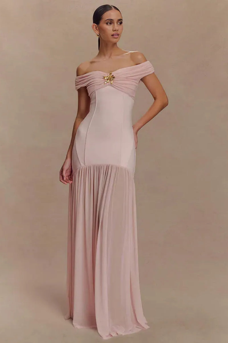 Off-Shoulder Backless Sexy Maxi Dress
