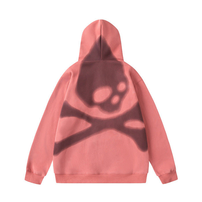Travis Scott Cactus Jack xMMJ Skull Zip Up Mauve Hoodie