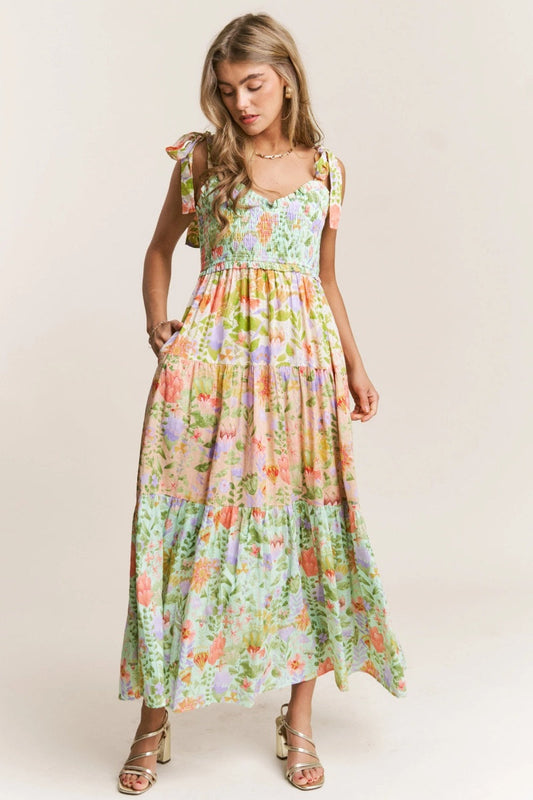 Meadow Bloom Tiered Maxi Dress