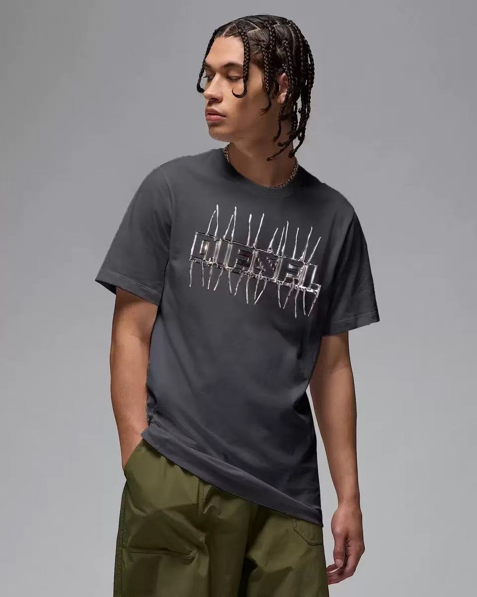 new releasing pure cotton gradient simple letter print T-shirt