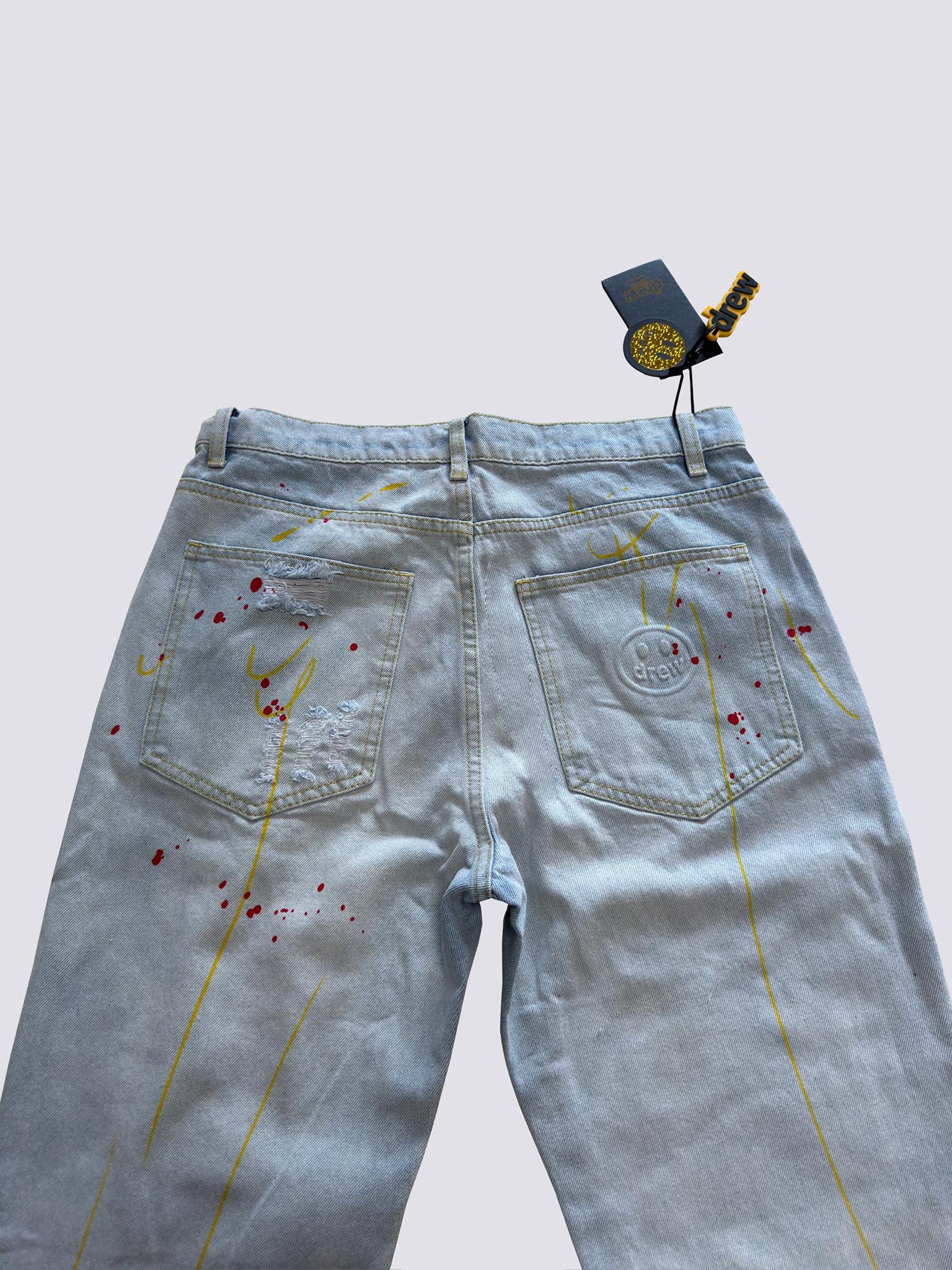 Drew House Teddy Bear Smiling Face Jeans