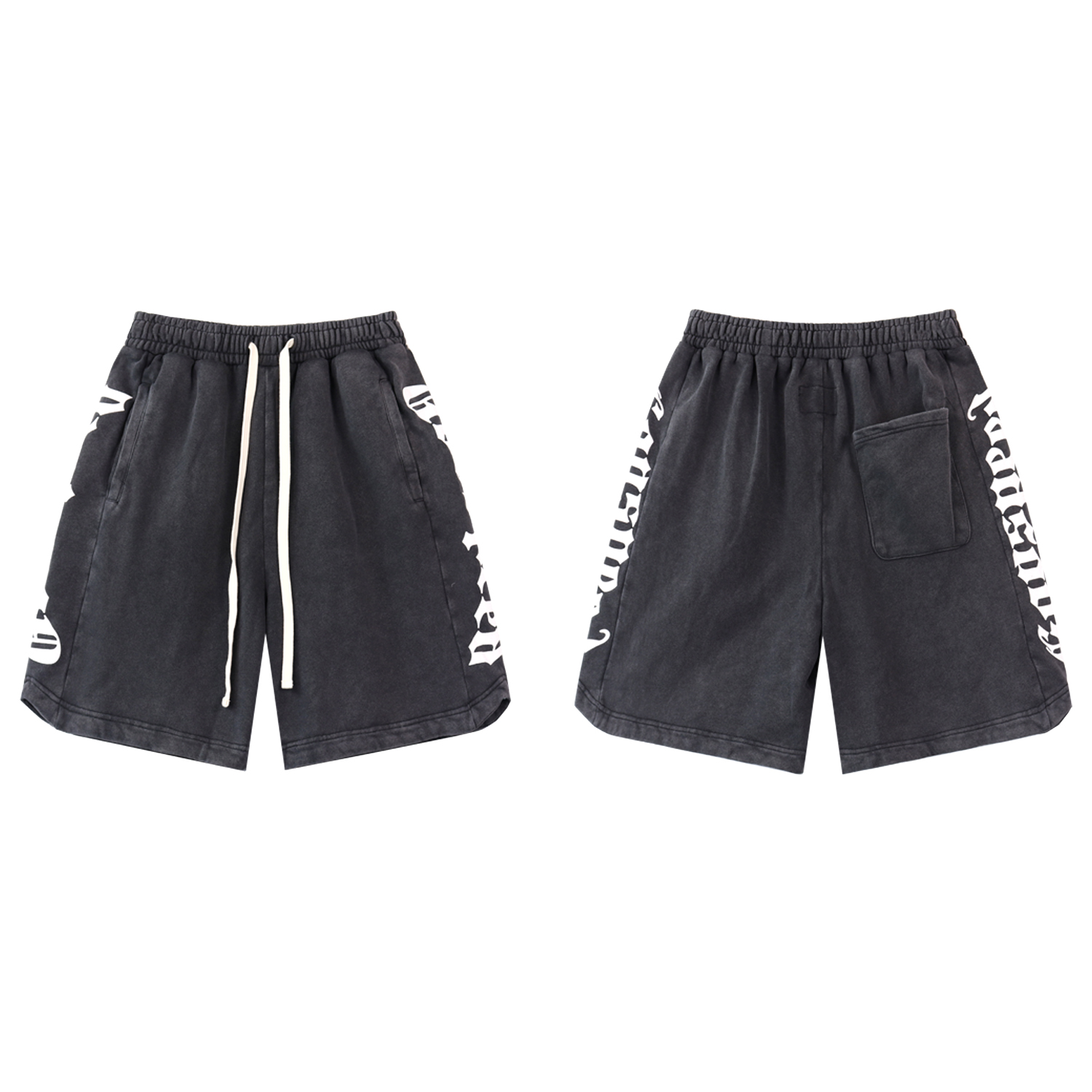 1:1 new releasing casual washed and distressed patchwork shorts