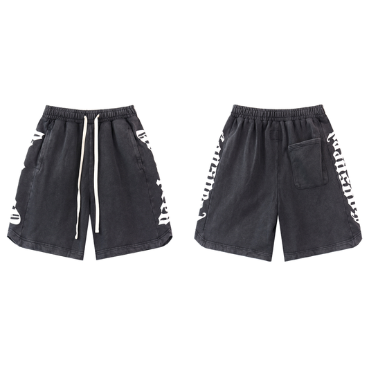 1:1 new releasing casual washed and distressed patchwork shorts