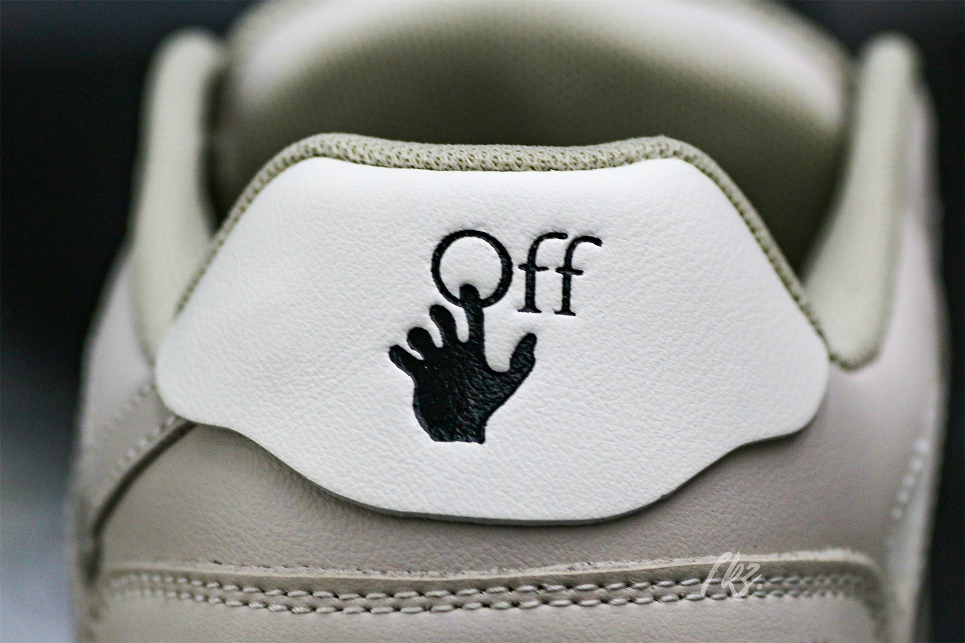 Off-White White & Beige 'Out Of Office' Sneakers