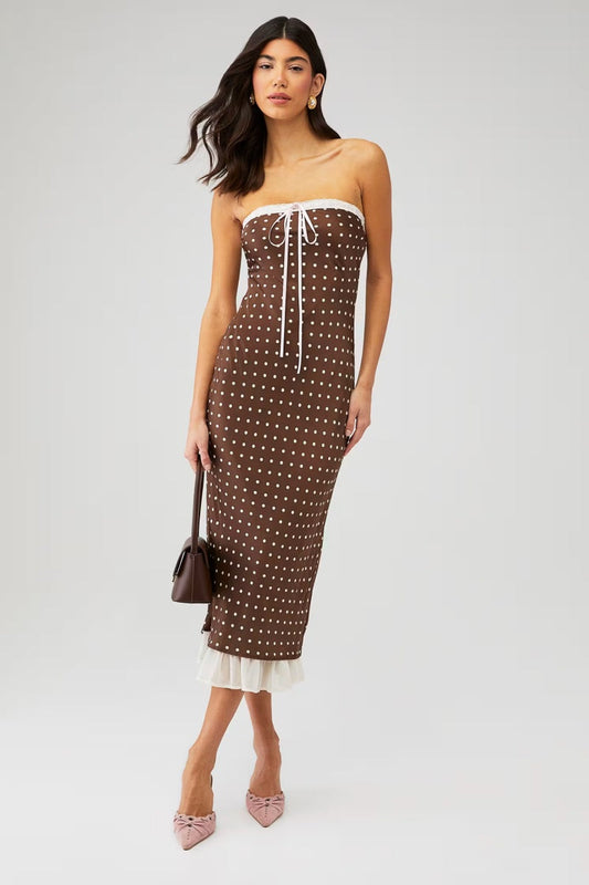 Daisy Mae Strapless Midi Dress