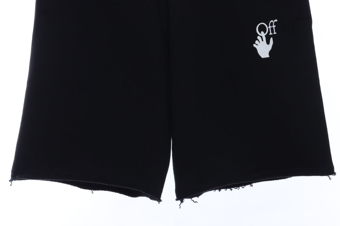OW purplish red twill shorts