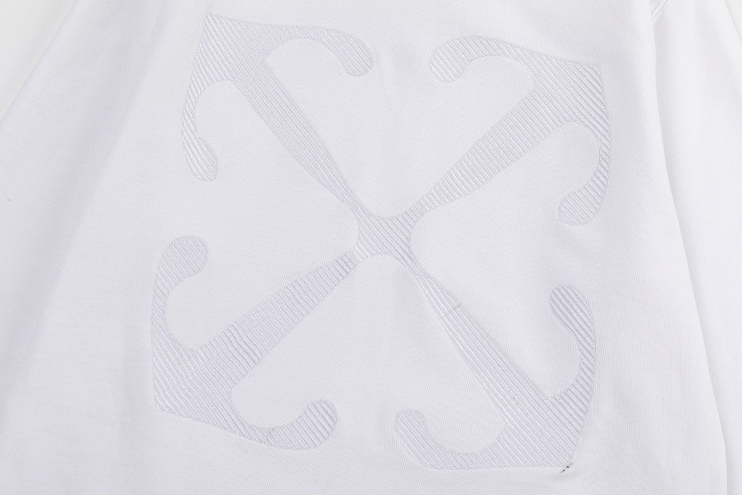 Off-White 24SS new embroidered scythe and arrow loose-fit hoodie