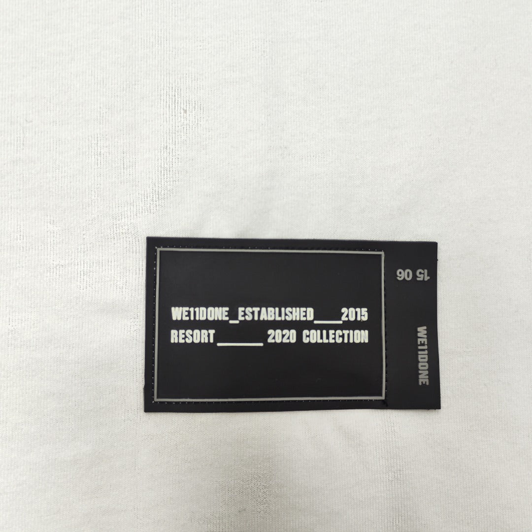 WE11D0NE Embroidered Logo Simple Color T-Shirt