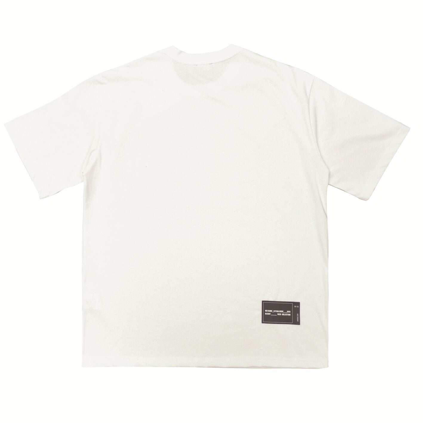 WE11D0NE Embroidered Logo Simple Color T-Shirt