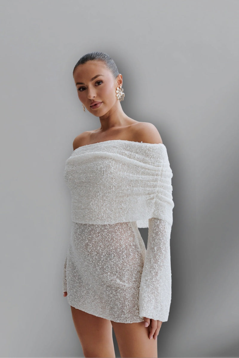 Elegant Off-The-Shoulder Mini Dress