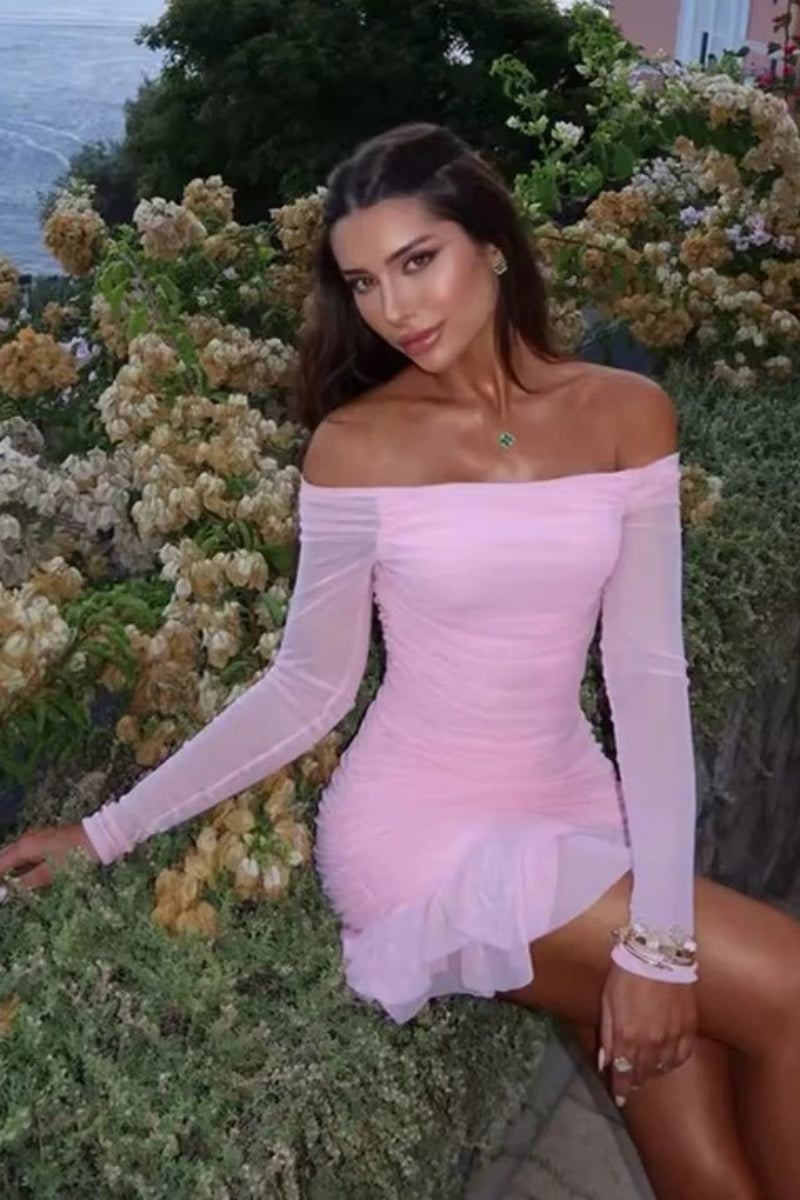 Pink Petals Mini Dress