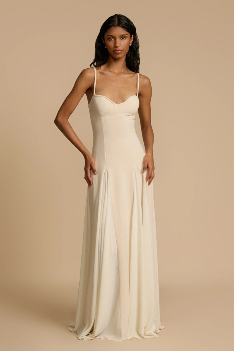 Timeless And Elegant Spliced Tulle A-line Maxi Dress