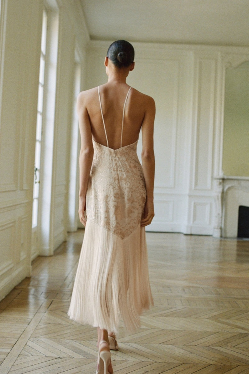 Tassel Halterneck Midi Dress