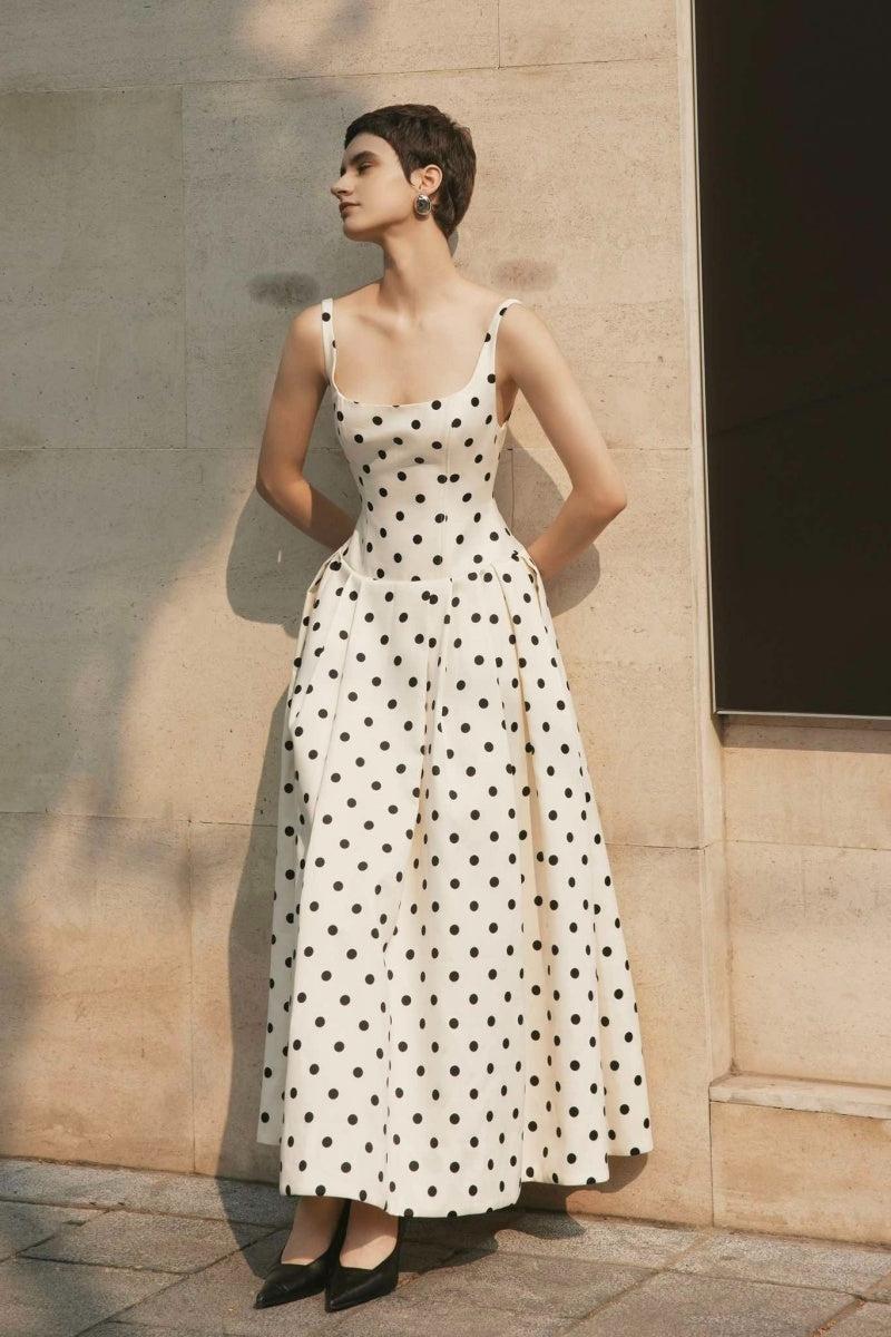 Polka Dot Elegant Maxi Dress