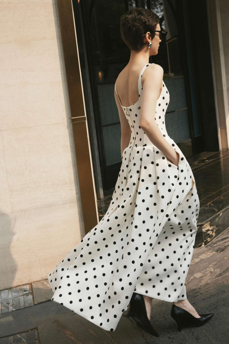 Polka Dot Elegant Maxi Dress