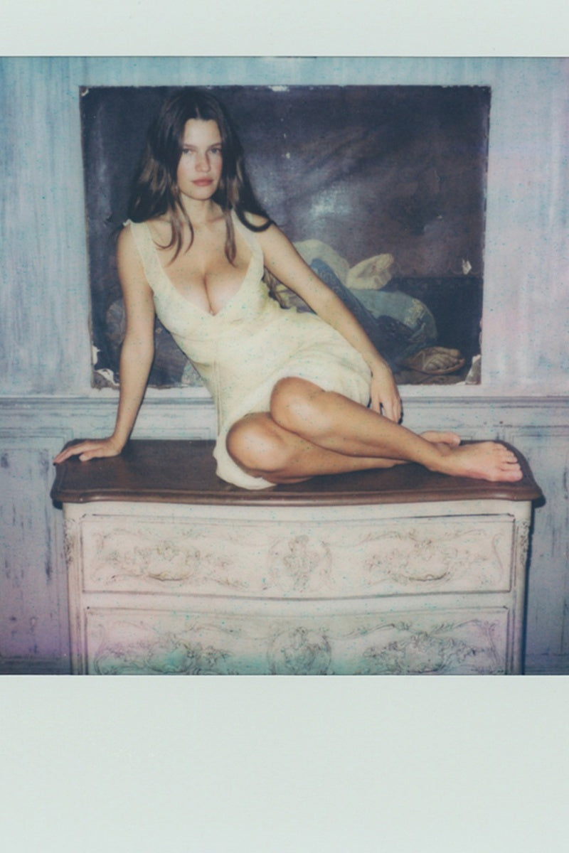 Bow Ruffle Plunge Neck Floral Slim Fit Maxi Dress