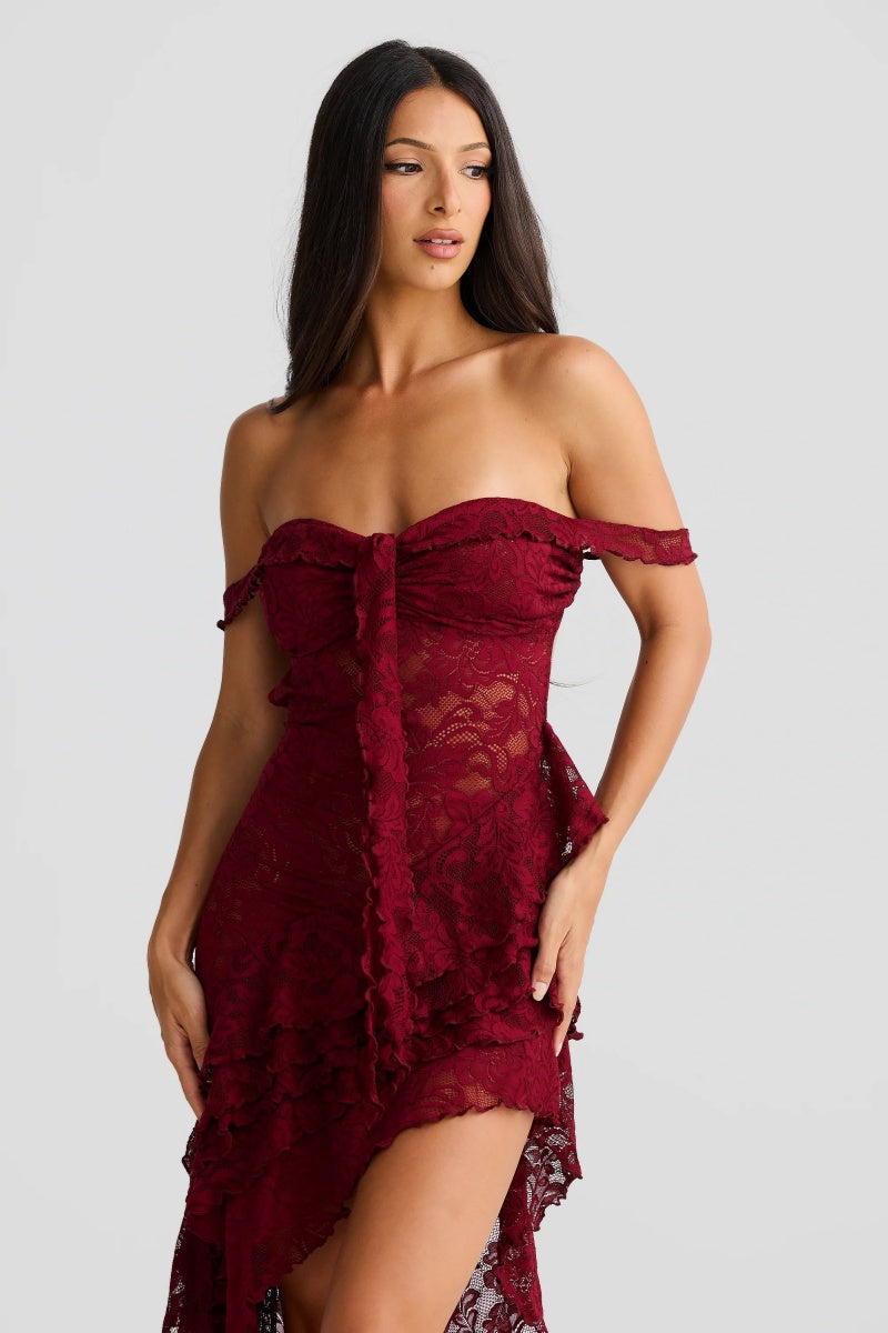 Hot Girls Backless See-Through Tube Top Midi Dress