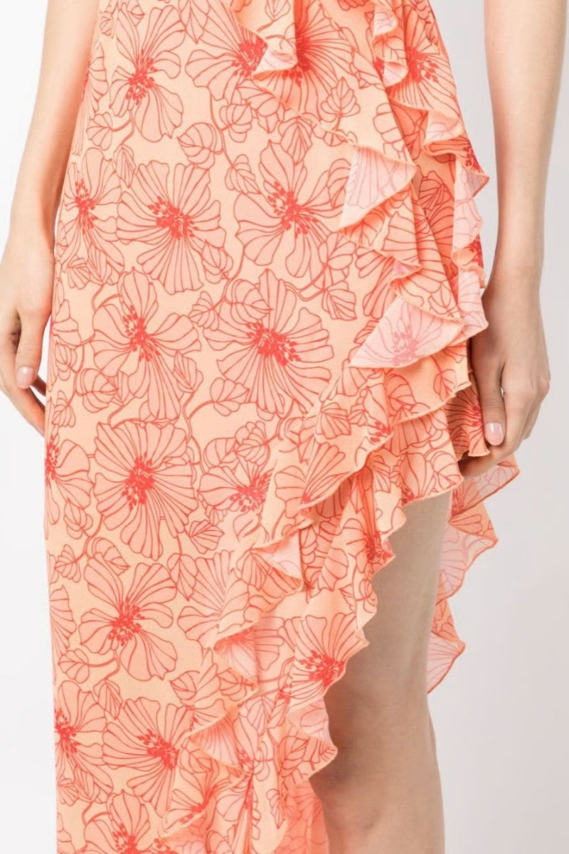 Tranquilla Ruffled Midi  Dress