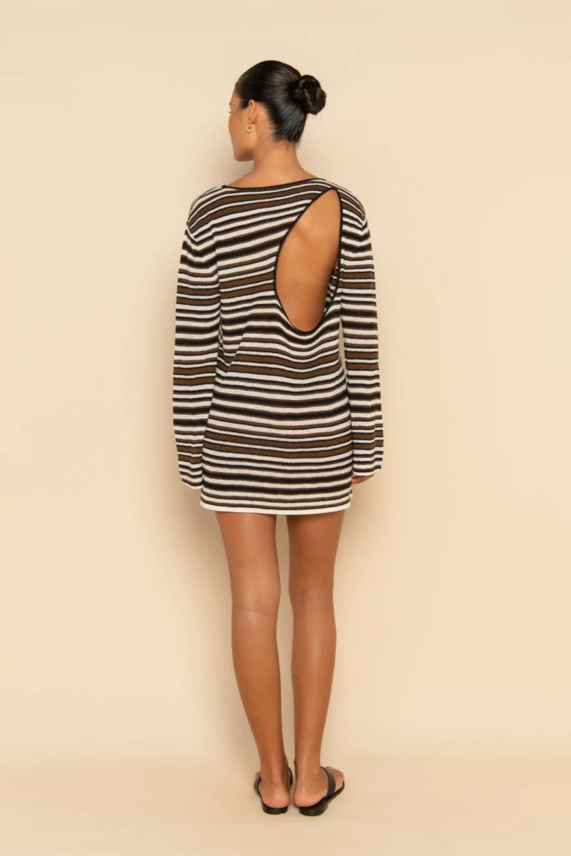 Open-Back Knitted Mini Dress