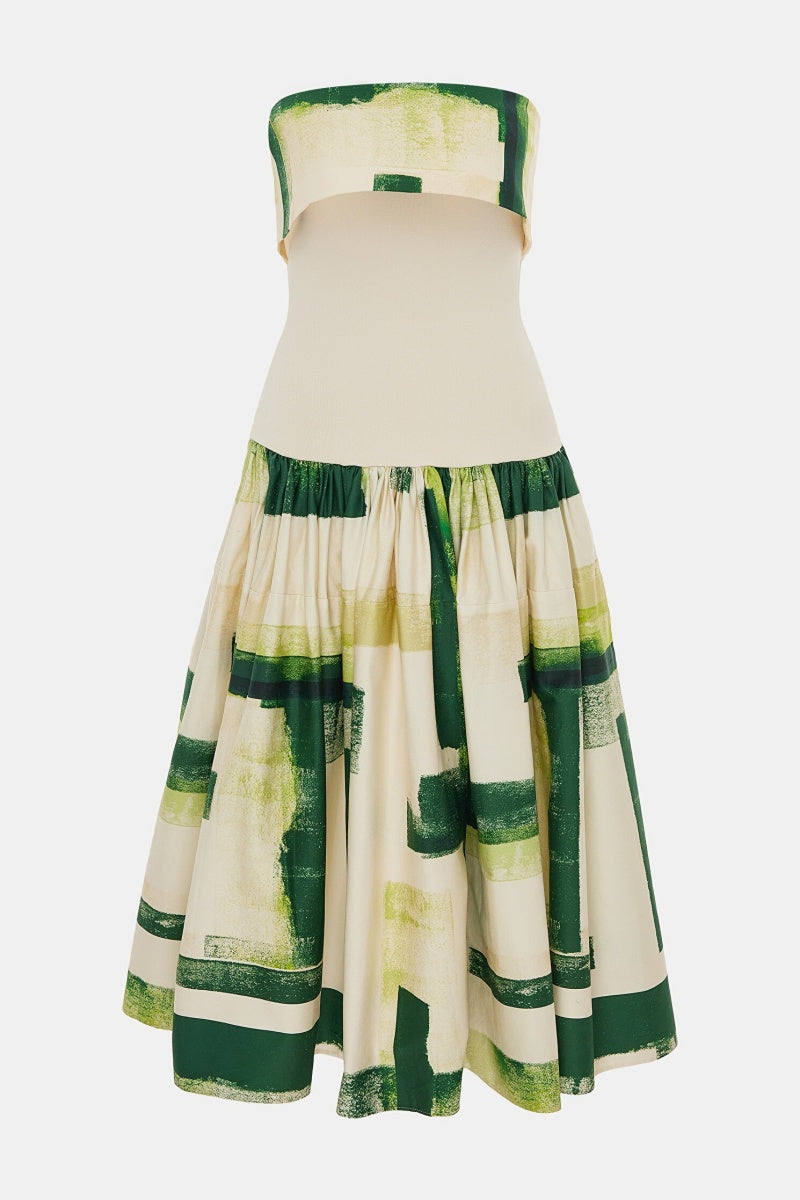 Oil Painting Print Midi Dress