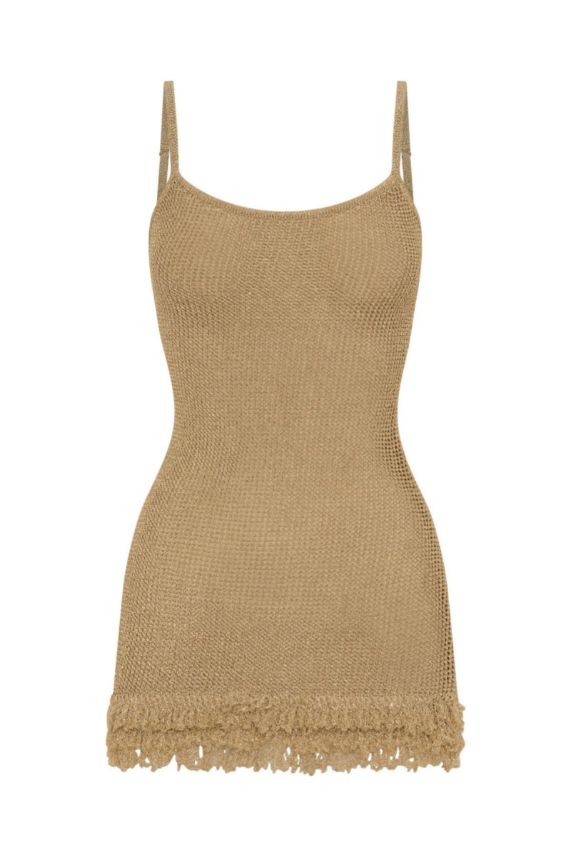 Sheer Knit Mini Dress