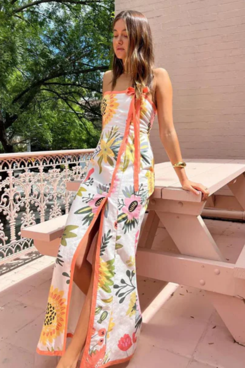 Strapless Wrap Maxi Dress