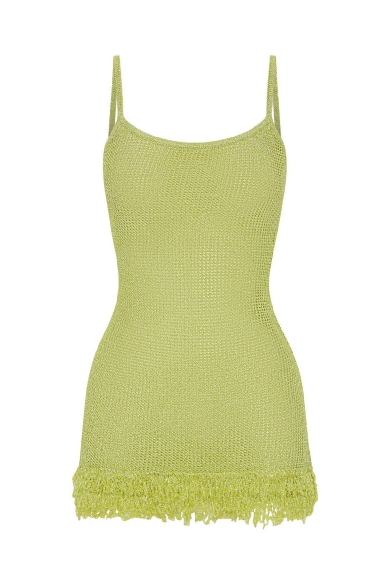 Sheer Knit Mini Dress