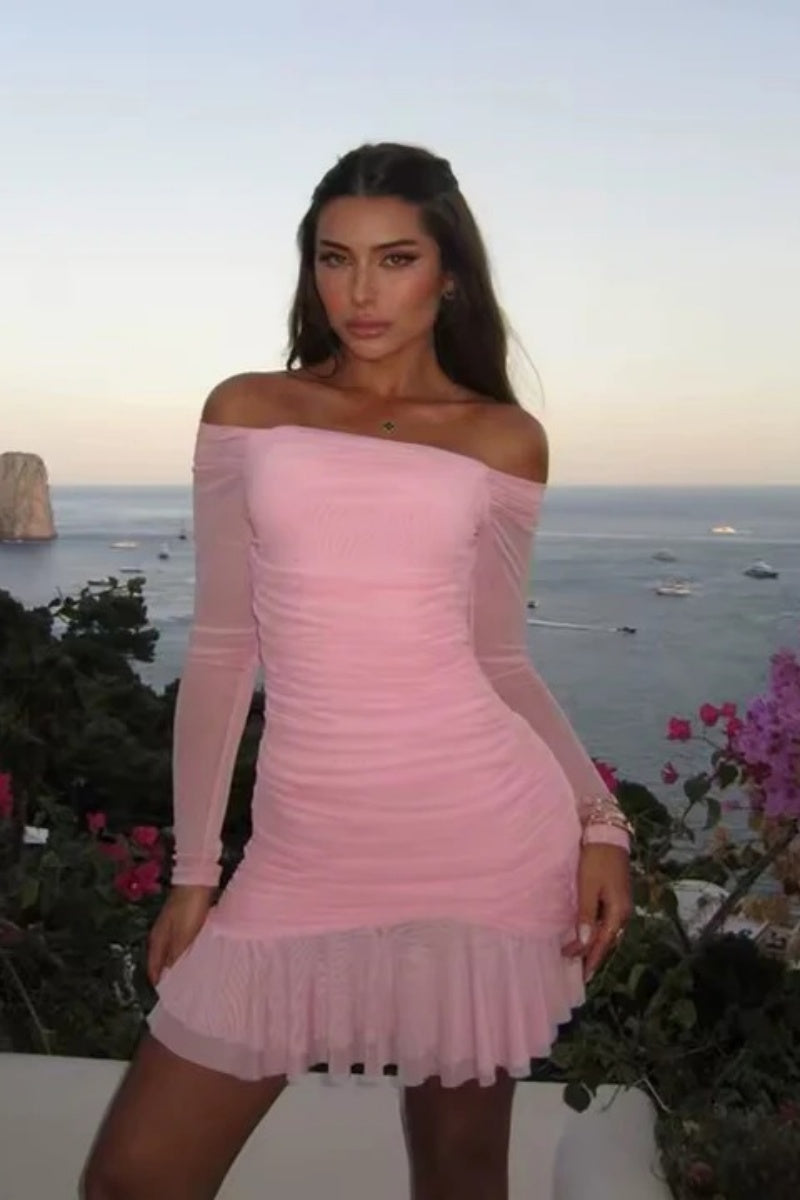 Pink Petals Mini Dress