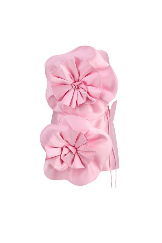 Venus Flowers Strapless Mini Dress